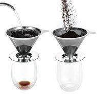 Coffee Dripper, Peyou Stainless Steel Pour Over Coffee Dripper, Reusable Double Layer Mesh Filter Design, Single... N5