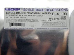 Lucks 48111 / 41100 8.5" x 11" Edible Image Print-Ons Sheets (12 sheets per pack x 2)