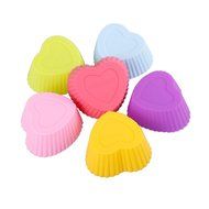 DIY Heart Silicone Cupcake Jelly Chocolate Ice Soap Muffin Mold Mould N2