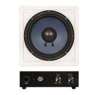 Blue Octave RW10 In Wall 10" Passive Subwoofer Speaker Home Theater Sub and Amplifier