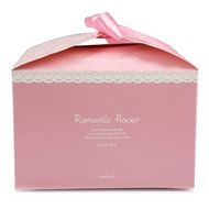 Wanting Portable Square Cake Boxes Bakery Cake Gift Boxes With Beautiful Ribbon Pink(Pack of 2) N5