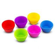 24 Cup Mini Muffin Cupcake Pan Non-Stick, With Silicone Baking Cupcake Muffin Molds Colorful Set 24 pack, For... N2
