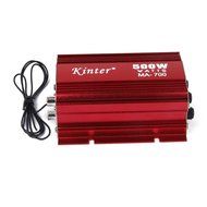 Mini Car Motorcycle MP3 Hi-Fi Stereo Audio Amplifier with Remote Control Red N8