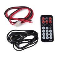 Mini Car Motorcycle MP3 Hi-Fi Stereo Audio Amplifier with Remote Control Red N9