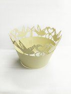 HUAL Cupcake Wrappers 50 Filigree Artistic Bake Cake Paper Cups Birds Lace Laser Cut Liner Baking Cup Muffin Case... N7