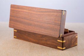 Rusticity Wood Tea Bag / Spice Storage Box with Lid and 9 pockets | Handmade | (9x6 in) N16