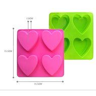 GUO -Love shape Chocolate mold Cake molds Silica gel 5 pieces