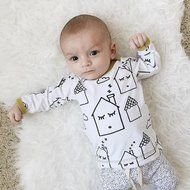 Clothes Set ,BeautyVan Cute Newborn Baby Kids Cartoon House T-Shirt Top +Pants Hat Outfit Clothes Set (24M, White) N8