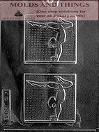 FEMALE GYMNAST Chocolate Candy Mold With &copy; Molding Instruction - Set of 3