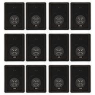 Acoustic Audio 151B Indoor Outdoor 2 Way Speakers 3600 Watt Black 6 Pair Pack 151B-6Pr