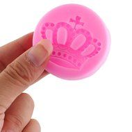 uxcell Princess Crown Design Soft Silicone Mat Cake Decorating Fondant Cookie Baking Mold Mould N6
