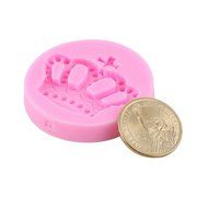 uxcell Princess Crown Design Soft Silicone Mat Cake Decorating Fondant Cookie Baking Mold Mould N7