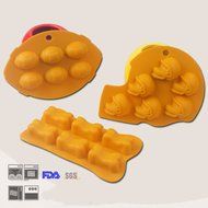 ES 6-Cavity Football Shape Silicone Mold for Making Delicate Chocolate Desserts, Ice Cream Bombes, Cakes, Soap... N3