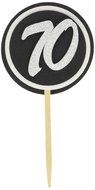 All About Details Black &amp; White 70 Cupcake Toppers, Set of 12