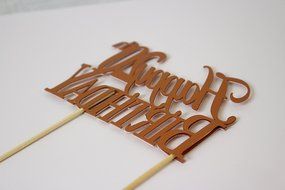 All About Details Copper Happy-20th-birthday Cake Topper N3