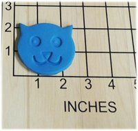 Cat Face Fondant Cookie Cutter and Stamp #1296 N2