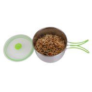 MACDIAZ Stainless Steel Mixing Bowls With Lids Food Container Cup Multi-Use (Green) N6