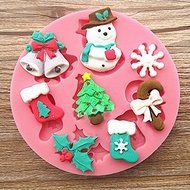 Bluelover F0537 Silicone Christmas Cake Mold Fondant Soap Chocolate Mould