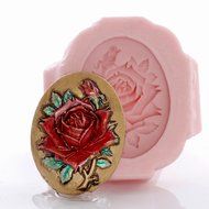 Rose Cameo Silicone Mold Food Safe Fondant, Chocolate, Candy, Resin, Polymer Clay, Jewelry, Craft Mold N5