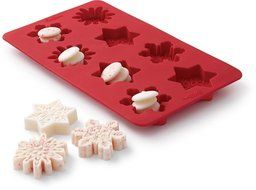 Wilton 2115-0177 Silicone Snowflake Bark Mold, Red N2