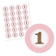 Fun to be One - 1st Birthday Girl - Cupcake Picks with Stickers - Party Cupcake Toppers - 12 Count N2