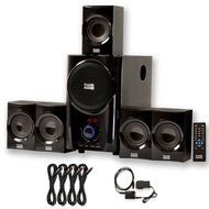 Acoustic Audio AA5160 Home 5.1 Speaker System with Optical Input FM Tuner and 4 Extension Cables