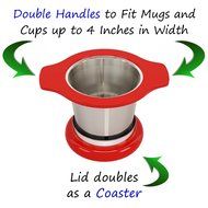 MyTea Infuser ~ Ultra Fine Loose Leaf Tea Infuser with Lid ~ Large Capacity Stainless Steel Tea Strainer Basket... N43
