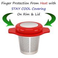 MyTea Infuser ~ Ultra Fine Loose Leaf Tea Infuser with Lid ~ Large Capacity Stainless Steel Tea Strainer Basket... N44