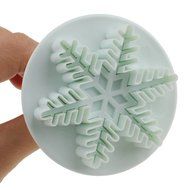 Set of 3 Snowflake Plastic Cake Cookie Fondant Cutter Plunger Molds with Stylus N2