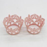 Oksale 24Pcs Christmas Hollow Lace Cup Muffin Holder Cake Paper Case Wraps Cupcake Wrapper for Wedding Birthday... N35