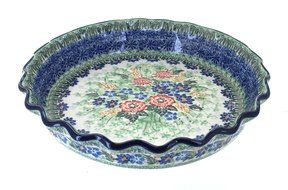Polish Pottery Royal Gardens Pie Plate