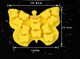 JLHua 2 PCS Butterfly Silicone Non Stick Cake Bread Mold Chocolate Jelly Candy Baking Mould