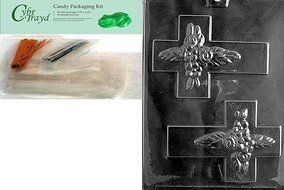 Cybrtrayd R042 Cross for Specialty Box Chocolate Candy Mold with Exclusive Cybrtrayd Copyrighted Chocolate Molding...