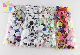 4bagsx125pcs/bag 10/12/15/20mm Without Self-adhesive Wiggle Eyes Bonus Pack N4