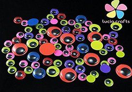 4bagsx125pcs/bag 10/12/15/20mm Without Self-adhesive Wiggle Eyes Bonus Pack N5
