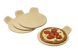 Brick Oven Mini Round Grilling Stones (8-Inch, Red, Set of 4) N3