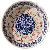 Polish Pottery Dish Pie Plate 10" From Zaklady Ceramiczne Boleslawiec #879-964 Classic Pattern, Height: 1.8" Diameter... N2