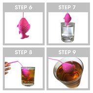 Bangerdei Colorful Fish Fishing Tea Infuser Diffuser Loose Tea Leaf Strainers Random Color N3