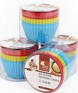 Medium Sized Silicone Cupcake Muffin Molds Moulds Re-useable and Eco-Friendly. Assorted Pantone Colors Baking...