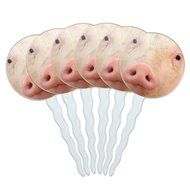 Set of 6 Cupcake Picks Toppers Decoration Animals - Sloth Face N16