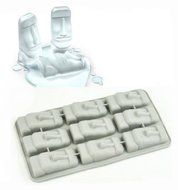 DGI MART Party Supplies 9-cavity Cute Lovely Statues of Easter Island Shaped Ice Decorating Rubber Mini Cube Mold...