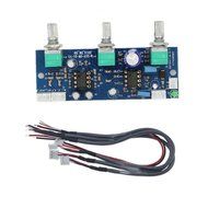 Qianson DC 12V-24V Low-pass Filter NE5532 Subwoofer 2.1 Channel Pre-Amplifier Preamp Board N4