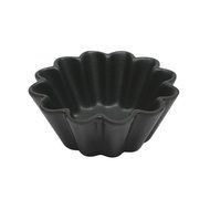 Microstoven Fluted Flan [Set of 6] Size: 5", Color: Black N3