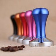 SMKF Coffee Tamper Machine 57.5mm Diameter Stainless Steel Flat Base Grip Handle Barista Espresso Bean Press Tool... N4