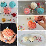 Premium Cake Decorating Tips Kit | Frosting Bags and Tips, 14 Seamless Stainless Steel Piping Tips, Small, Large... N4