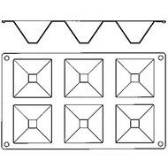 Matfer Bourgeat Gastro Flex Pyramid Mold, Red N2