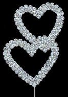 Crystal Rhinestone &quot;We Still Do 20th&quot; Anniversary or Vow Renewal Cake Topper AND 2 Gorgeous Silver Monogram Double... N2