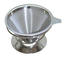 Finley &amp; Piper Reusable Pour Over Coffee Dripper with Spiral Base Stainless Steel Coffee Filter N5