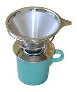 Finley &amp; Piper Reusable Pour Over Coffee Dripper with Spiral Base Stainless Steel Coffee Filter N6