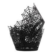 Aiyaya Filigree Artistic Muffin Case Cupcake Paper Cup Liners Little Vine Lace Laser Cupcake Wrappers for Wedding... N12